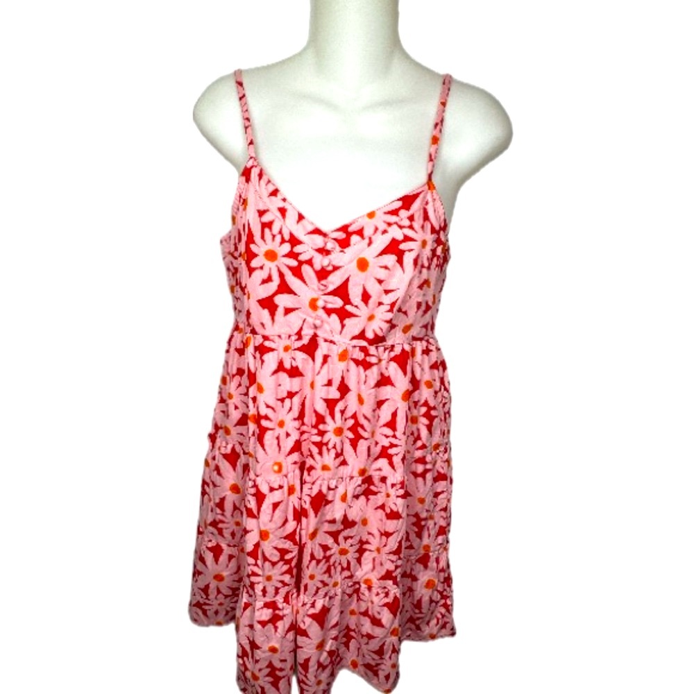 4/$25 Dereck Heart Floral Pink Sundress Sz L Bin P